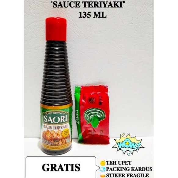 

Saori Saus Teriyaki GRATIS Teh Upet