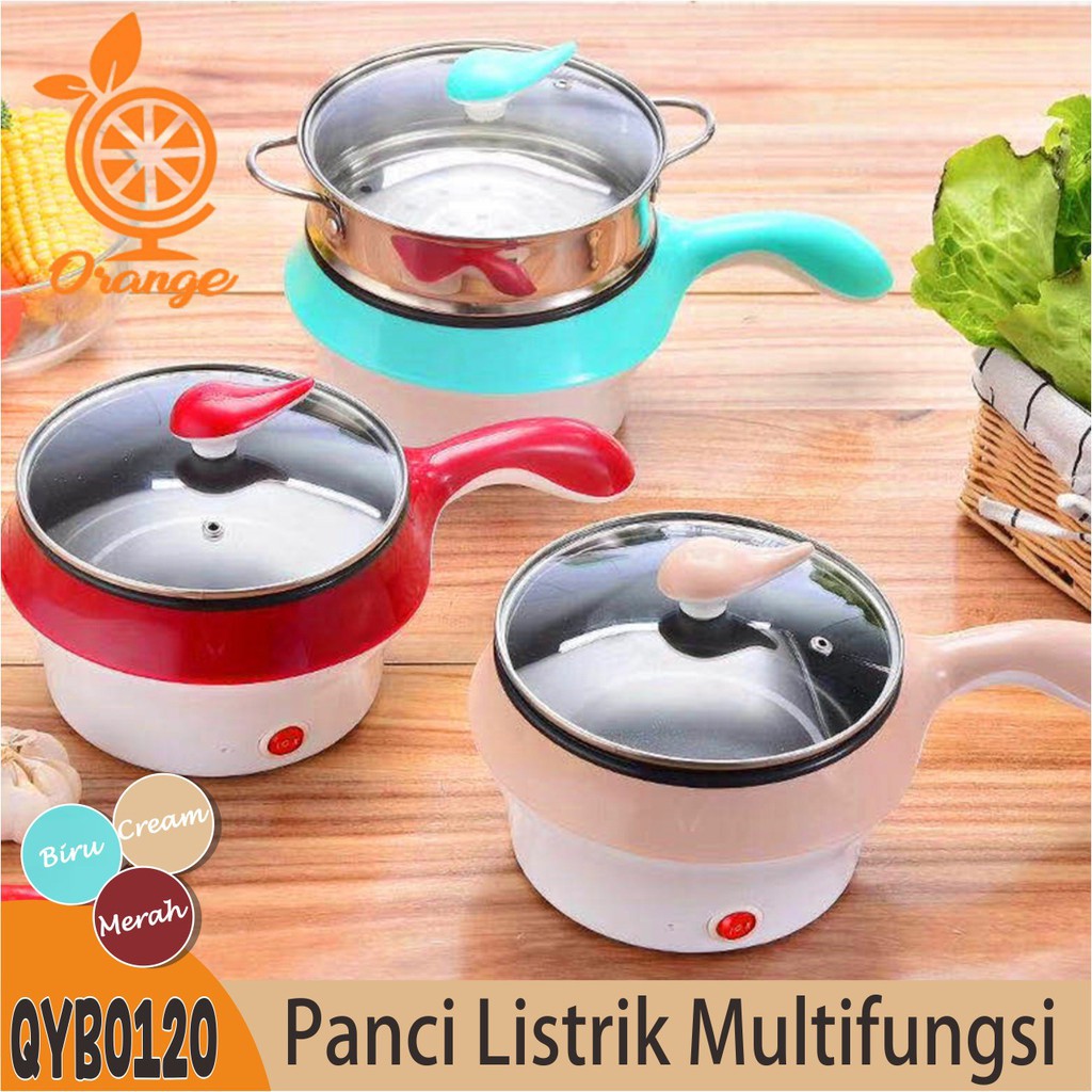 Panci Listrik Stainless Steel / Panci Elektrik Multifungsi Electric Fry Pan / Electric Cooking Pot / Panci listrik Serbaguna