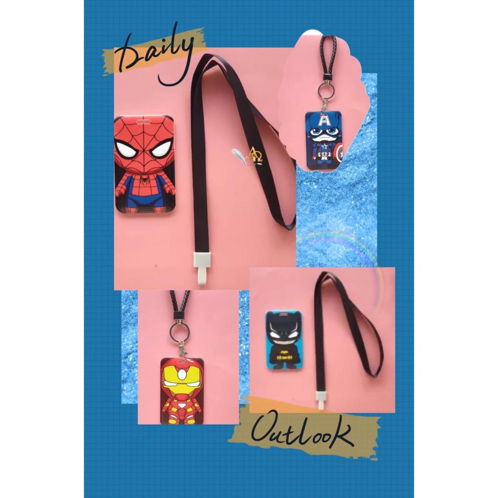 

BISA BAYAR DITEMPAT Tempat Kartu Unik / Card Holder Model Tali Motif Superhero Keren PRODUK TERBATAS