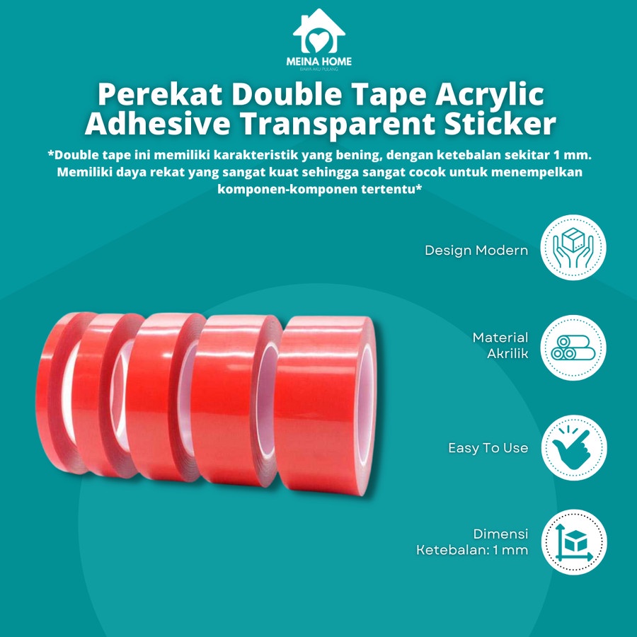 

[COD] PEREKAT DOUBLE TAPE ACYRLIC SUPER ADHESIVE / PEREKAT SUPER LENGKET TRANSPARAN SERBAGUNA / DOUBLE TAPE ANTI AIR