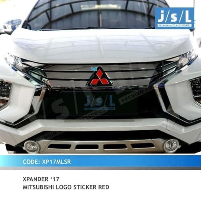 Stiker Logo Mitsubishi Xpander Merah Depan Belakang