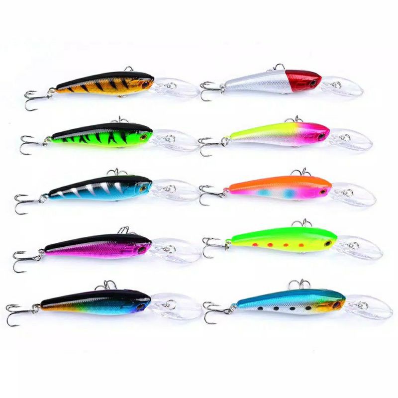 (M10) Lifelike Minnow 9 Cm/8,3 Gram, Fishing Lure Floating Wobbler Sea Fishing