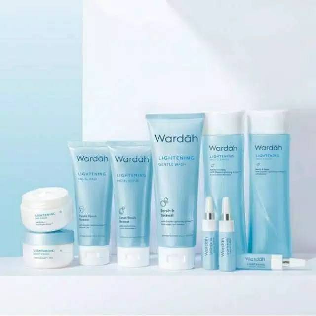 Wardah lightening series paket hemat (8 produk)