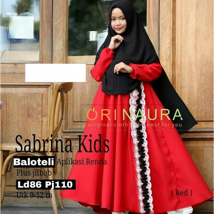 Maxi Sabrina Bergo Kids Anak Merah B3994
