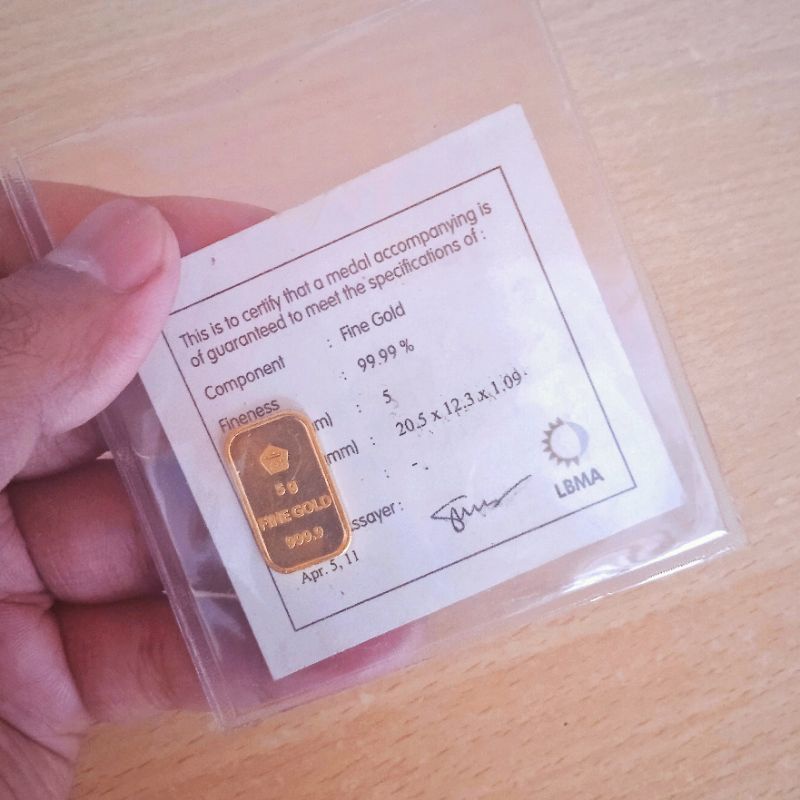 LM Antam 5 Gram - Retro Vertikal