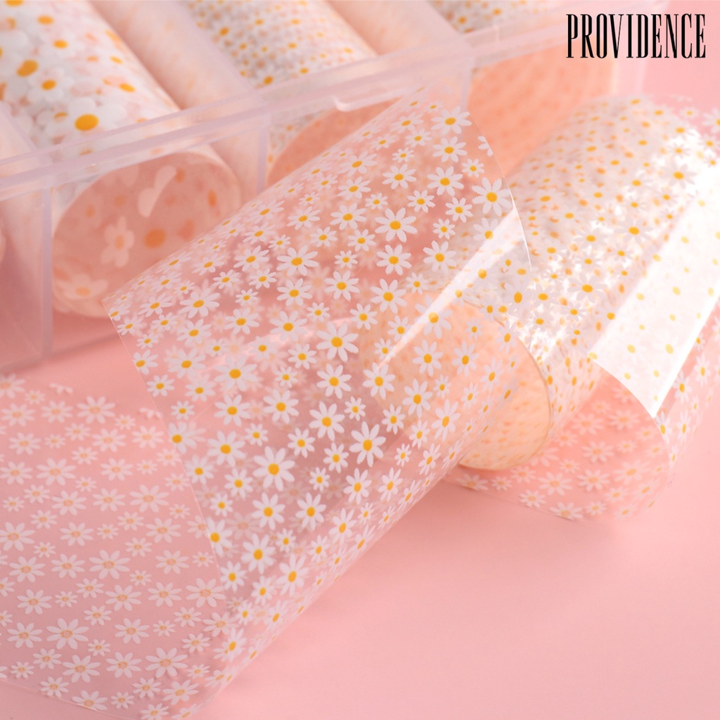 Providence 10 Rol / Set Stiker Kuku Motif Bunga Krisan Untuk Aksesoris Nail Art / Manicure