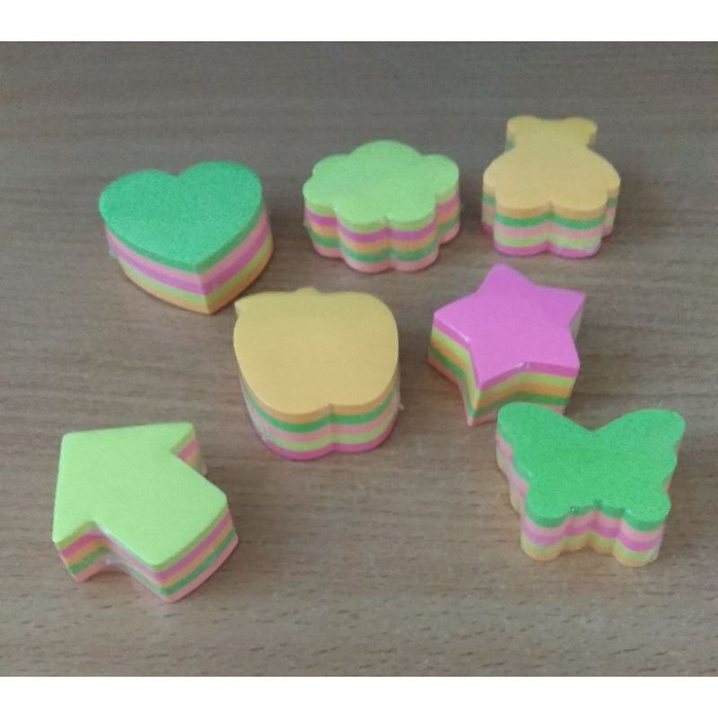 

STICKY NOTE/POS IT/MEMO TEMPEL BENTUK(ISI 100) RAINBOW