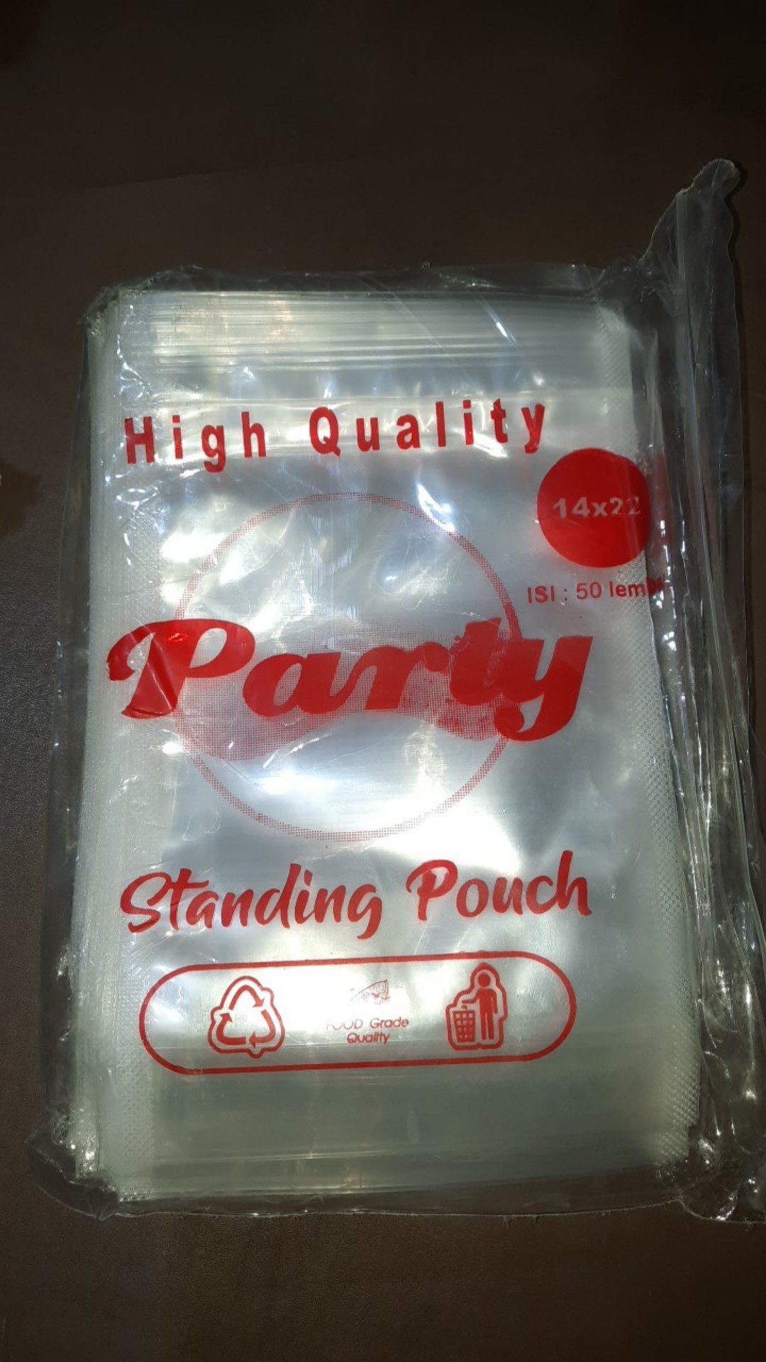 <ecer> Plastik Standing Pouch Uk 10x17 , 12x20 , 14x22 , 16x24 Plastik Pudot Snack Termurah