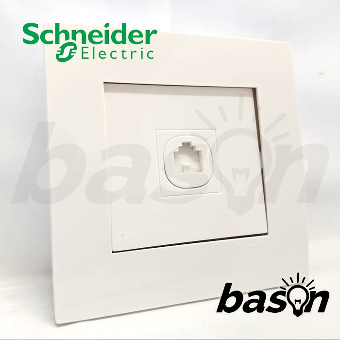 SCHNEIDER Vivace 1 Gang Telephone Outlet with Shutter - Soket Telepon RJ11