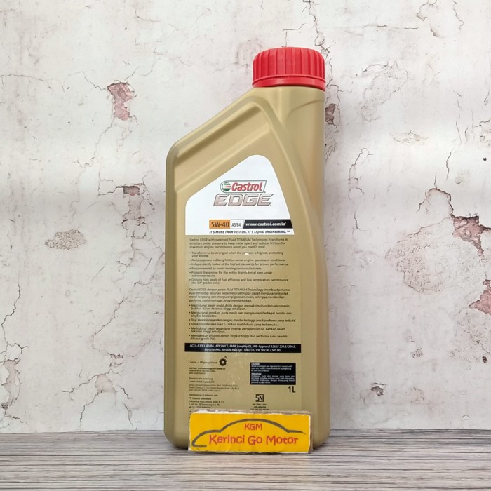 OLI CASTROL EDGE 5W-40 FULL SYNTHETIC 1L - OLI CASTROL EDGE SYNTHETIC