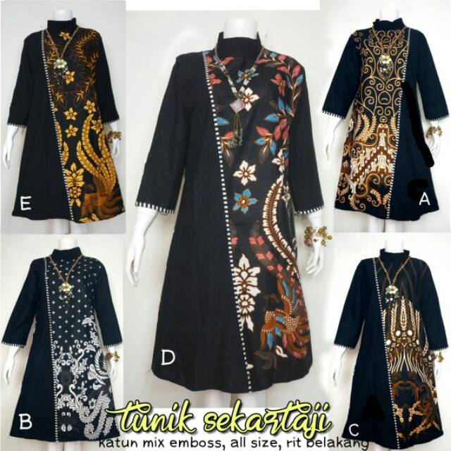 Tunik Sekartaji Atasan Batik Wanita Cantik Bahan Katun Halus Modern Casual High Quality