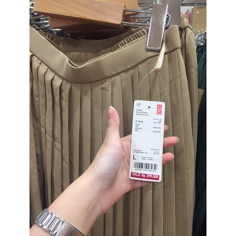 uniqlo rok sifon blouse