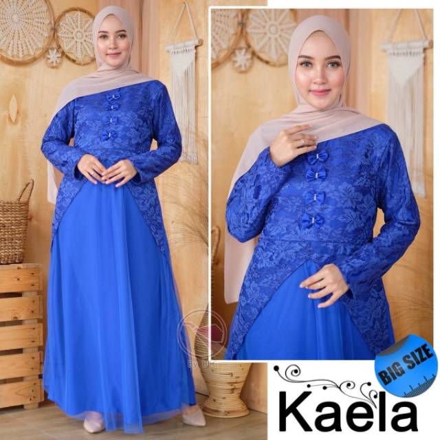 Gamis brokat kaela bigsize