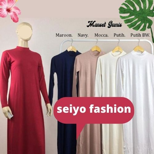 Manset Gamis Lengan Panjang bahan Kaos Rayon Super & Manset Gamis Buntung tanpa lengan untuk Dalaman