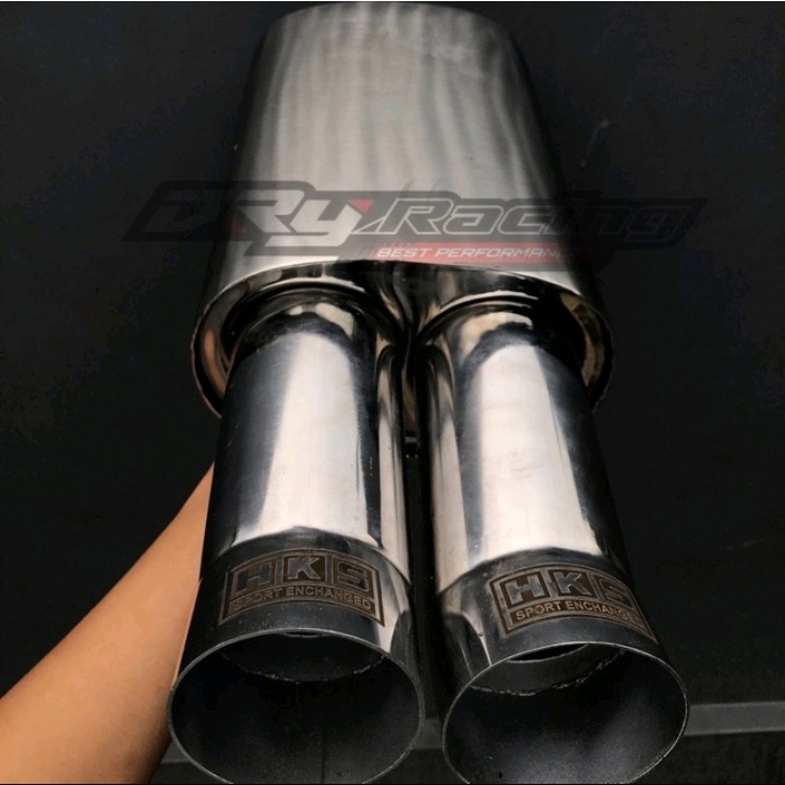 Knalpot Mobil Double Muffler HKS CIVIC - COROLA - GRANDMAX DLL
