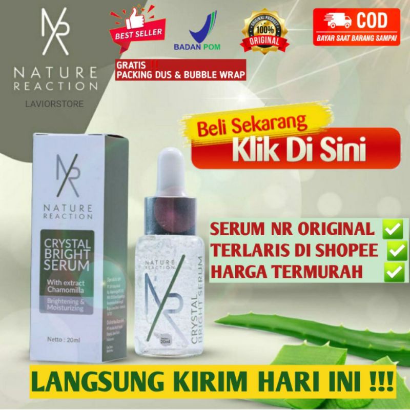 NR Serum Wajah Glowing Nature Reaction Crystal Bright Serum BPOM ORIGINAL Face Serum Bright Serum-1