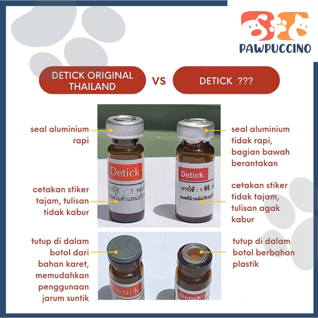 Obat Kutu Kucing Anjing  DETICK 1ml