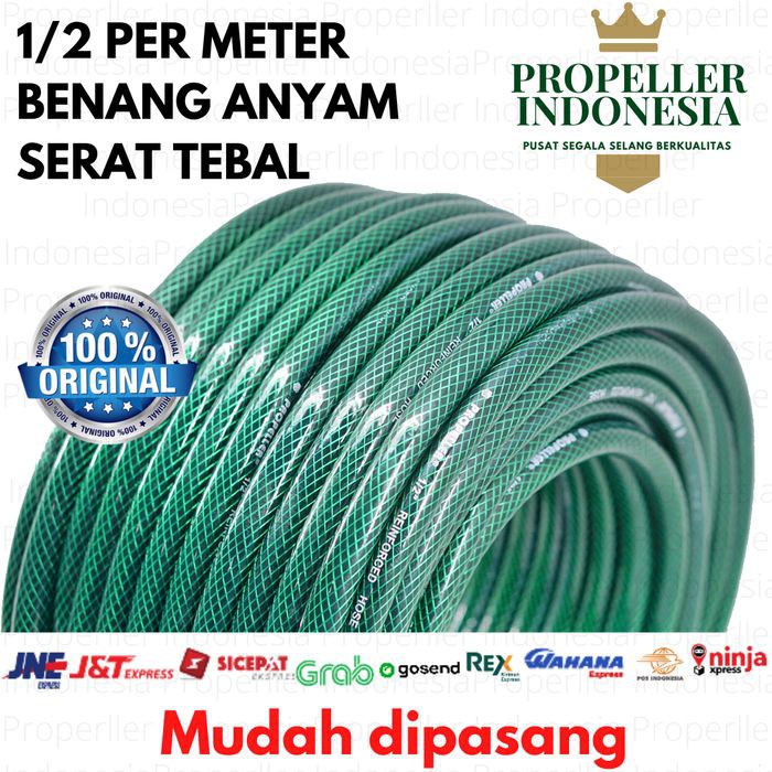 Selang Air PERMETER 1/2 Benang Hijau/Selang Air Cuci Motor/Selang Air Taman/Selang Air Murah PERMETER