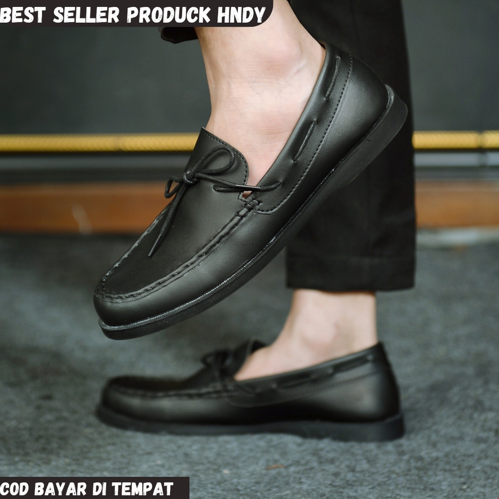 HDS X CRUSER - Sepatu Kulit Dewasa Laki Laki Kantor Cowok Formal Resmi Pantopel Nikah Remaja Kerja Kantor Slip On Loafer Kondangan Hitam Coklat 38-44 Pernikahan Cowok Kantoran Gereja Dinas Kasual Loafers Pantovel Pesta Undangan Kulit Sapi Garut Murah