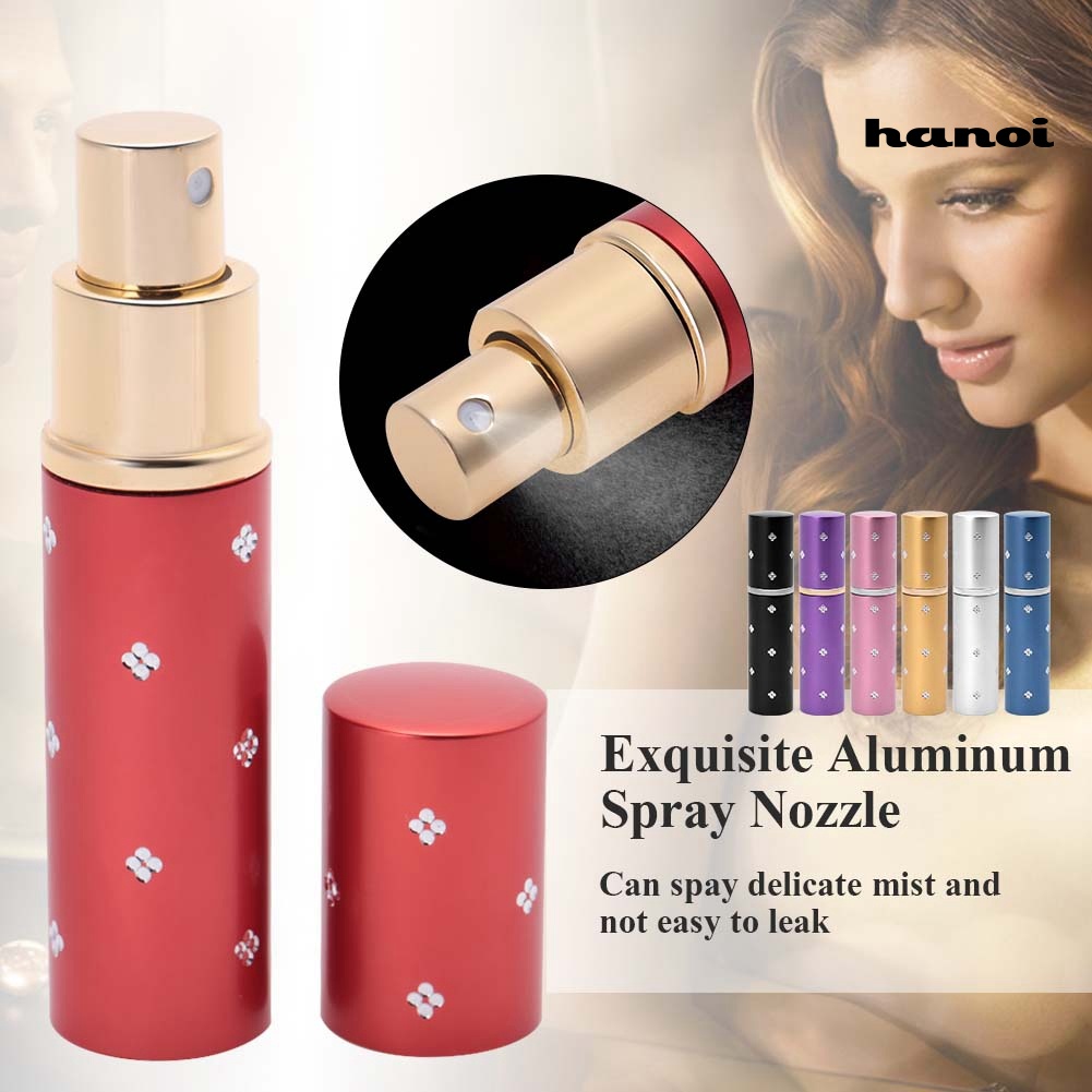 HQTM_10ml Aluminum Empty Perfume Bottle Glass Liner Atomiser Refillable Container