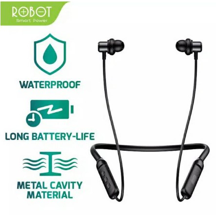 Headset Bluetooth Robot Spirit N10 Neckband Bass Earphone