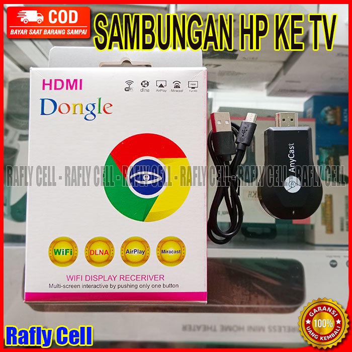 Dongle Wifi HDMI Wireless Sambungan Dari HP Android iPhone Tablet KE TV LCD LED Monitor Infocus Proy