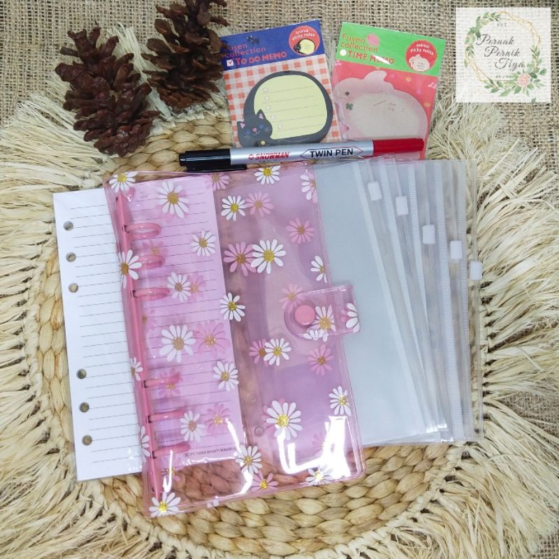 

PAKET BINDER A6 MOTIF DAISY PINK - PAKET BUDGETTING / SINKING FUND