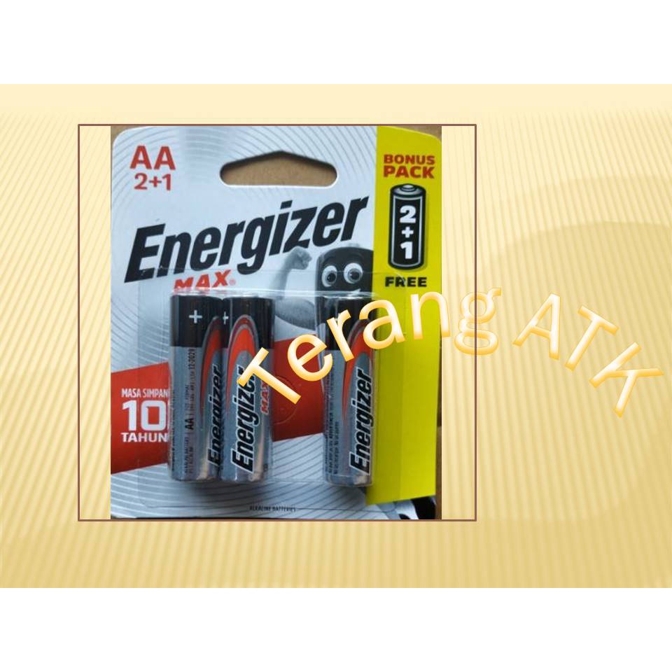 Jual Baterai Alkaline Merek Energizer Type AA [isi 3 Buah] | Shopee ...