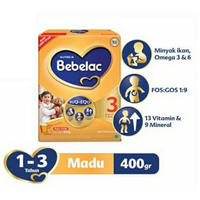 

[[BISA COD]] BEBELAC 3 Susu Pertumbuhan Hiq-Eq 400G - Vanila GRATIS ONGKIR Kode 319