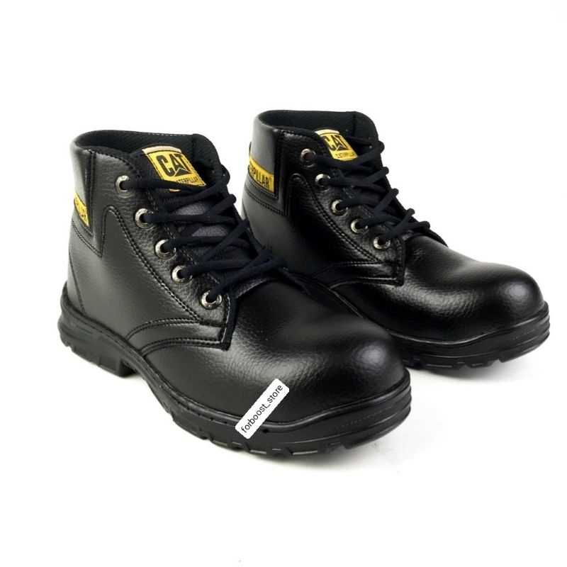 sepatu safety boots ujung besi, sepatu septy pria, sepatu proyek, sepatu kulit safety