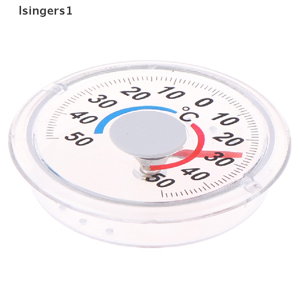 (lsingers1) Termometer Pintu / Jendela Bentuk Bulat Bahan Plastik Untuk Outdoor