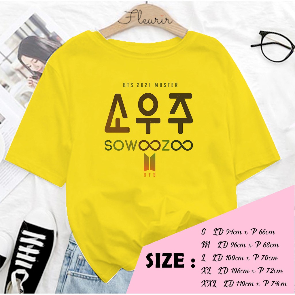 FLEURIR - KAOS  SO WOO ZOO KPOP KAOS OVERSIZE KATUN KAOS WANITA DEWASA TUMBLR TEE UNISEX JUMBO