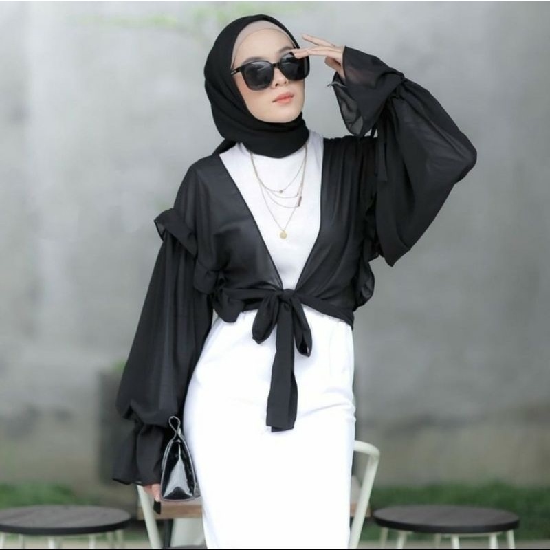 KANDITA OUTER LENGAN BALON TERBARU // CARDIGAN WANITA KEKINIAN