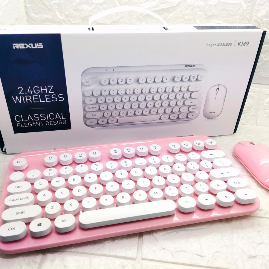 Keyboard and Mouse Wireless Rexus Model Retro