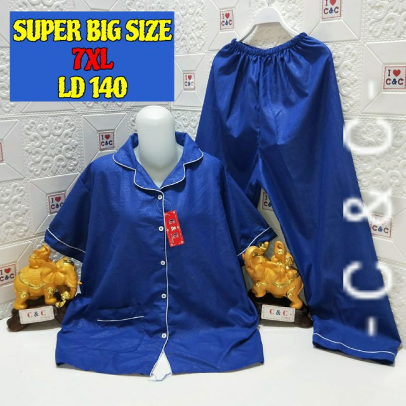 CNC - Baju Tidur/Piyama CP 7XL Hembos/Super Big Jumbo Ld140-Biru