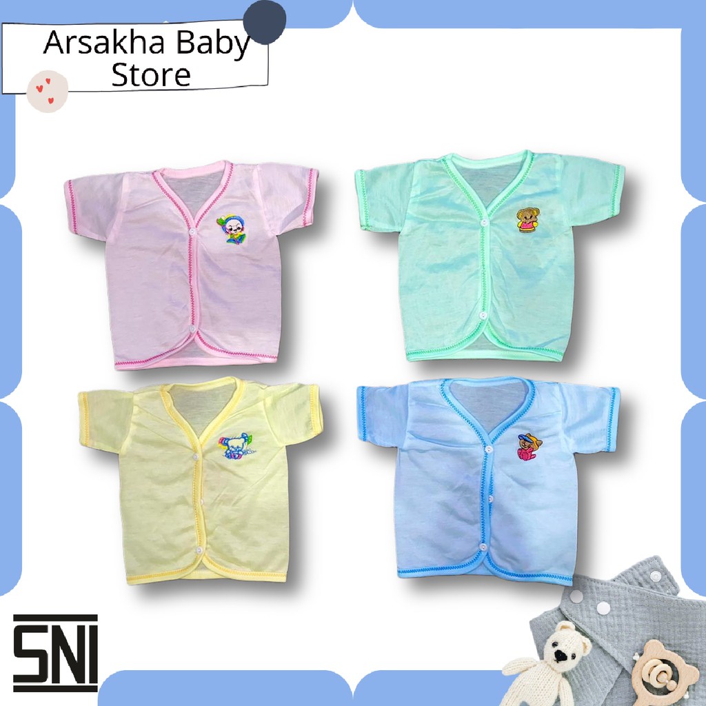 3 PCS Baju Bayi Newborn Lengan Pendek Dan Lengan Panjang Harga Grosir