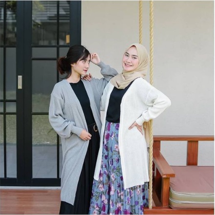 Outer Rajut Cardigan - BALON PANJANG