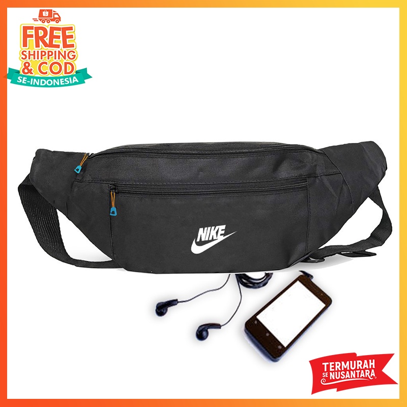 [BISA COD] Waistbag Nike Tas Nike Tas Slempang Nike Outdoor Sporty Tas Selempang Nike Tas Pria Murah