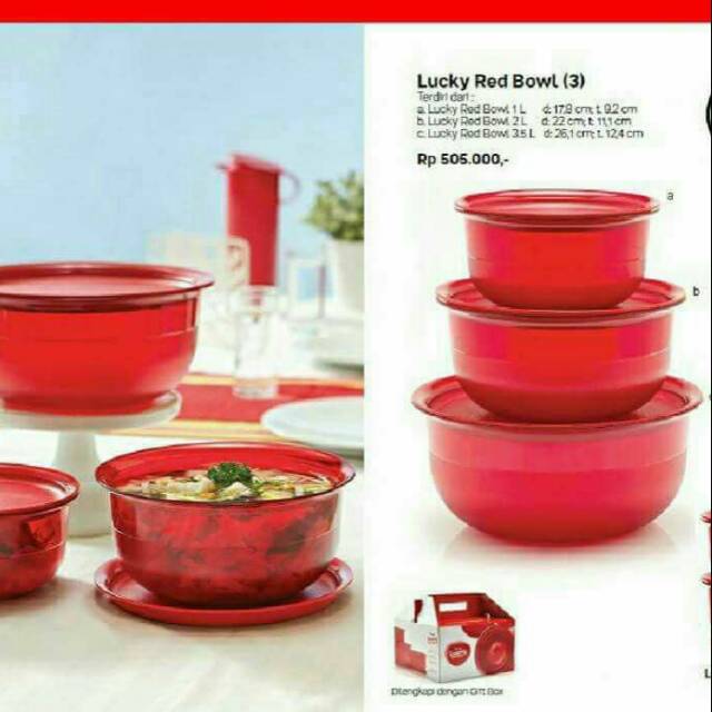 Lucky red bowl set