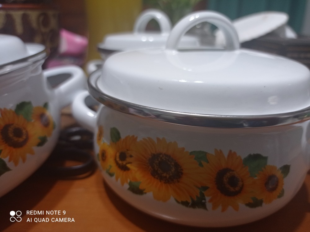 Baltimore Porcelaine Enamel 6pcs Cookware Set(3 Bowl 3tutup)