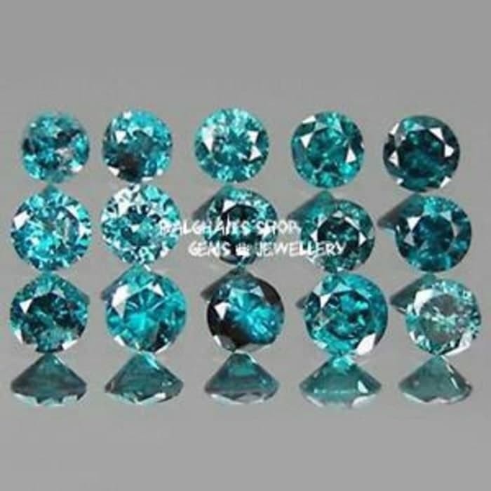 BERLIAN BIRU ASLI Natural Blue Diamond Eropa ORI Tabur 2.5mm Gugur 15 20 Bukan Berlian Banjar Murah