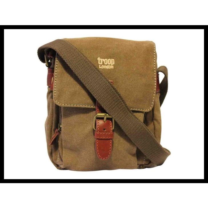 Bag Canvas - Tas Troop London Canvas Bag Trp0212 Brown