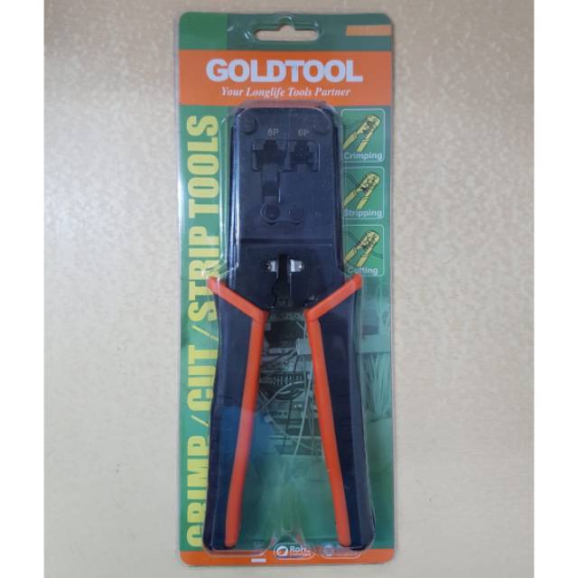 CRIMPING TOOL DOUBLE RJ45 RJ11 GOLDTOOL TTK-506