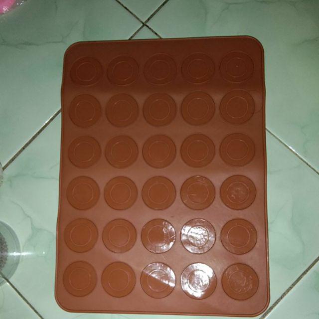 Fe❤30-cavity Macaron Silicone Mat - Alas Loyang Macaron - Macaroon Baking Mat - Cetakan Alas Baking