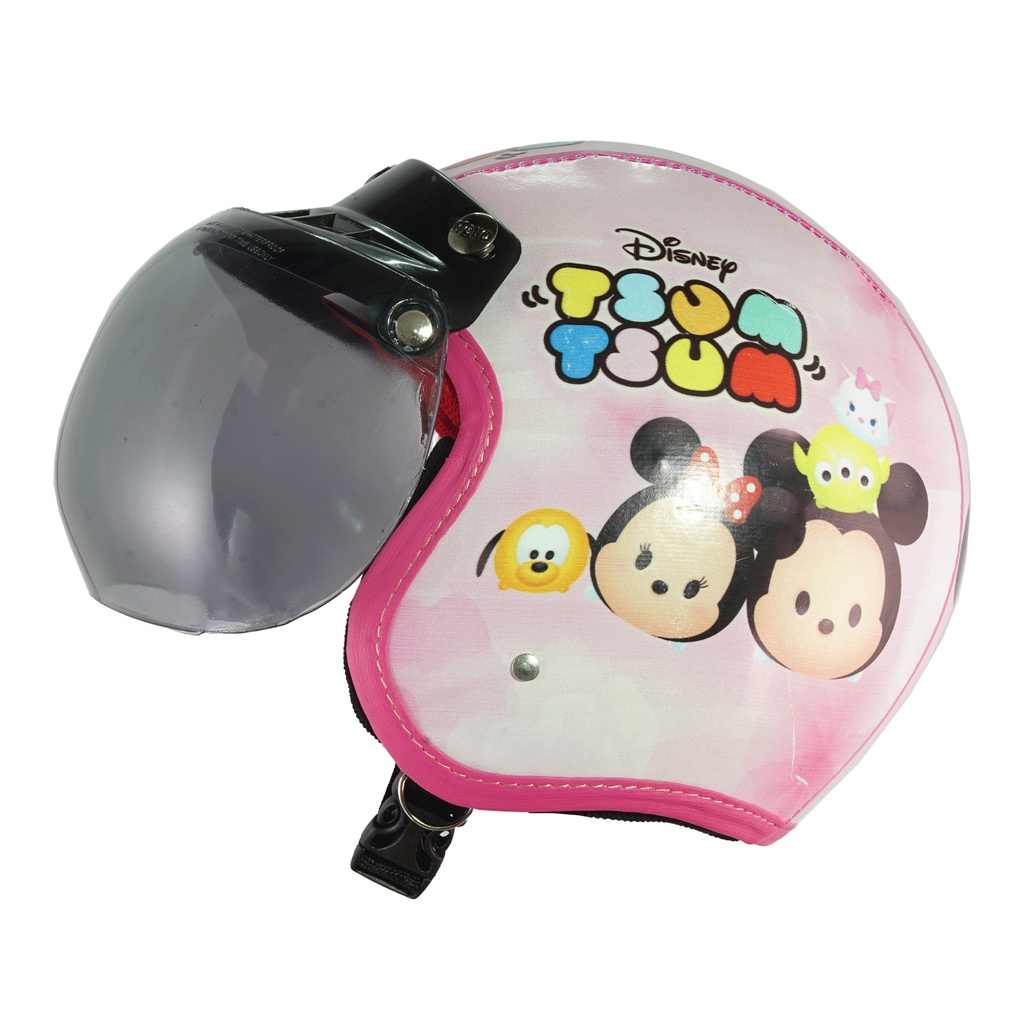 Helm Anak Perempuan 2 3 4 5 Tahun Bogo Retro Junior Motif Tsum Tsum Pink Lucu