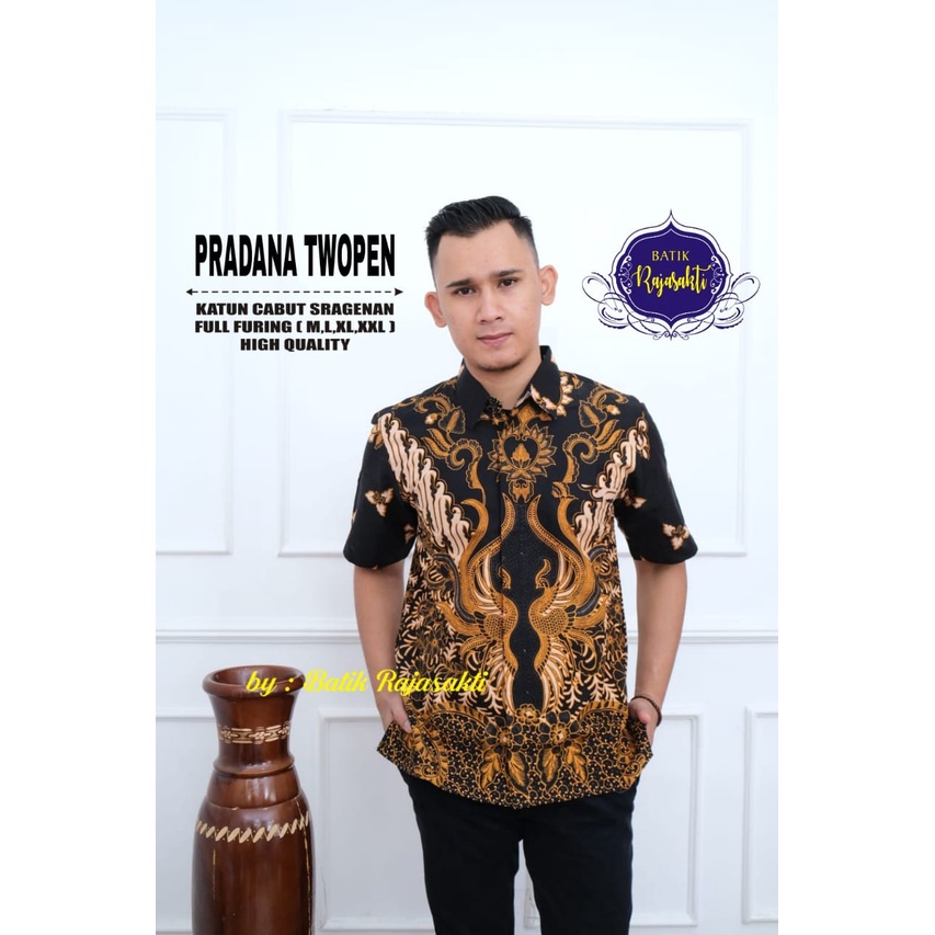 PRADANA TWO RAJASAKTI KEMEJA BATIK SOLO PRIA LENGAN PENDEK PANJANG LAPIS FURING ATASAN PREMIUM MODERN KATUN HALUS ARYOBIMO JOKOWIRYO ABRAR PUNDAK BERLIAN BIRU PEN AYAM BERKISAR KUNING ULAR REDPEN KAUNGAN JIWANTA 2 SUMBODRO TIRTAMANIK ADHIRAJASA ADINATA