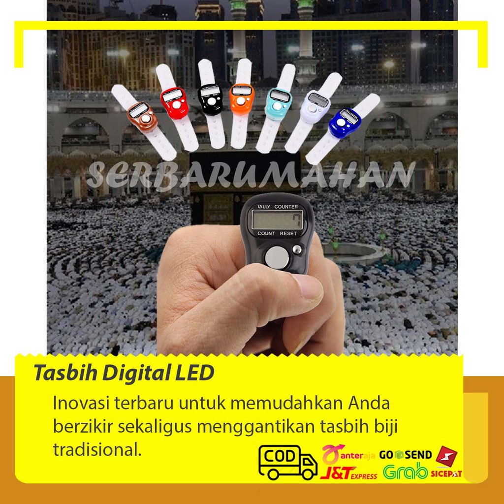 SR018 Tasbih Digital LED Tasbih Digital Cantik Tasbeh Digital LED Tasbih Digital LED Alarm Tasbih Di