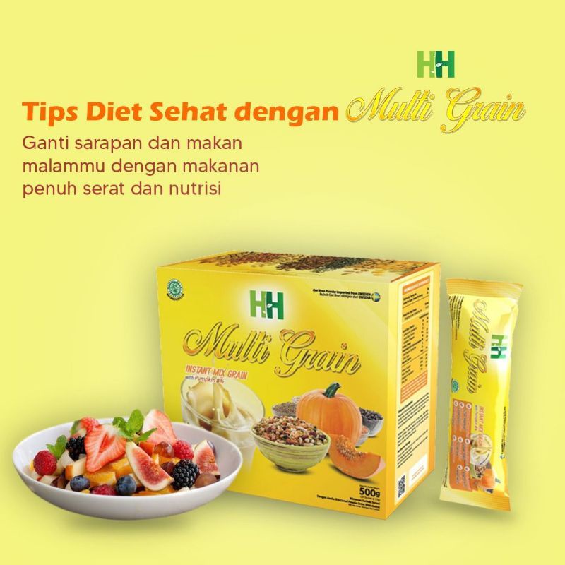 HWI ORIGINAL - HH MULTI GRAIN BOX ISI 20x25GR - HH MULTIGRAIN - MINUMAN HERBAL DIET