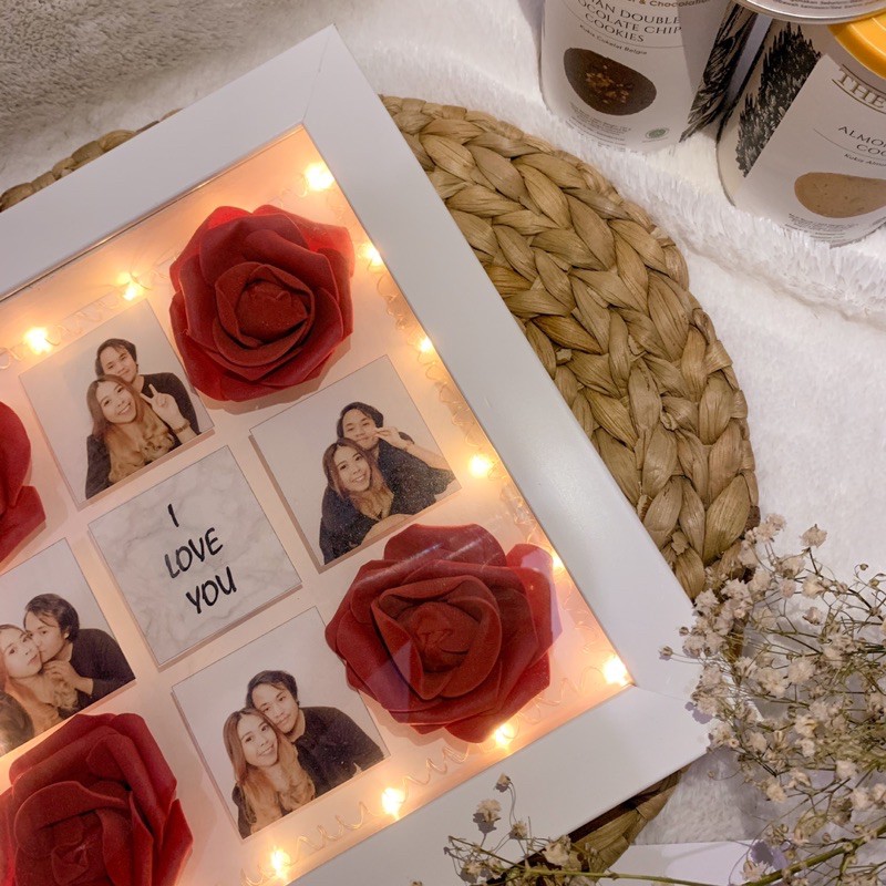 PHOTO BOX WITH ROSE FOAM