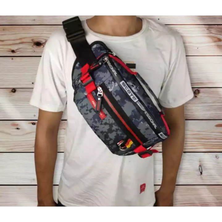 Tas Pinggang /Tas Selempang Pria dan Wanita Terbaru Loreng Army Import Quality Original Polo Amstar